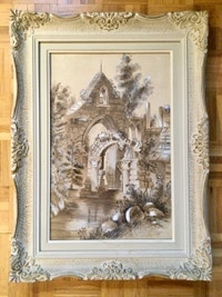 Vintage water colour painting