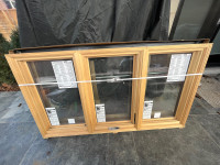new aluminum clad wood window, triple pane glass