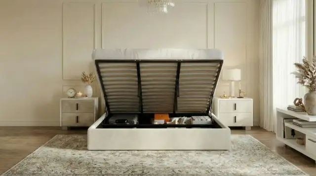 MAJOR SALE: Brand New Hydraulic Lift Up Storage Bed in Just $399 in Beds & Mattresses in Vancouver - Image 5