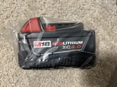 Brand new Milwaukete m18 4amp battery mbBrand new nev, View more