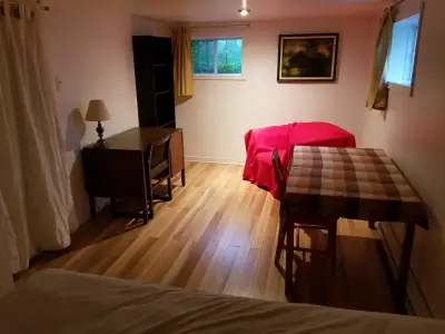 Nous avons deux chambres disponibles (petite à 540$ (7.5'x14') et la grande à 580$ (9'x22')) chez no...