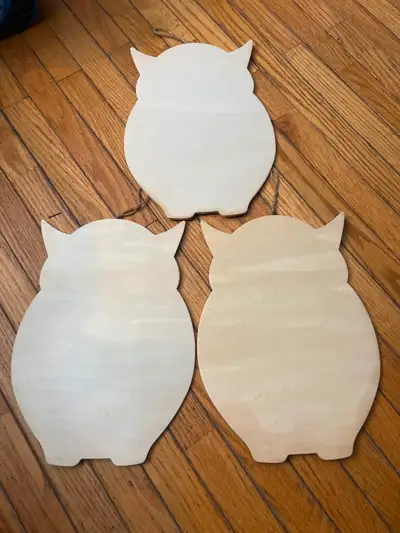 3 Paintable Owls, View more