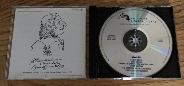 CD VIVALDI STABAT MATER NISI DOMINUS CONCERTO IN G MINOR dans CD, DVD et Blu-ray  à Longueuil/Rive Sud - Image 2