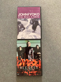 Music DVDs EUC John Lennon Yoko Ono The Beatles The Bee Gees
