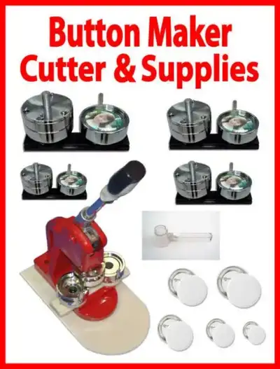 5in1 manual button/badge maker press comes with 5 different size, View more