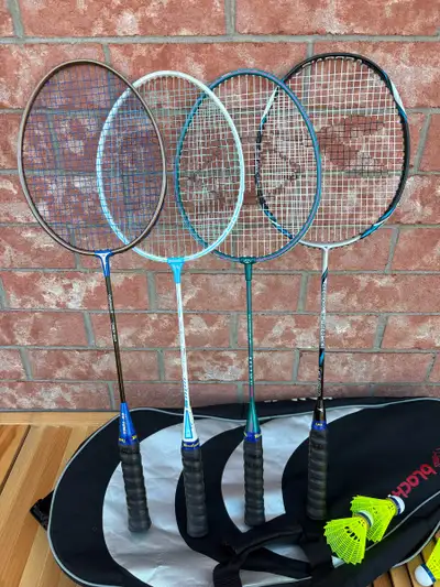  Badminton Racquets Set – 4 High-Quality Rackets + Bag + Birdi, View more