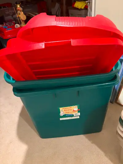 Two Large Storage Bins, View more