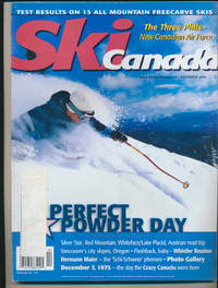ORIGINAL SKI CANADA MAGAZINE DECEMBER 2000