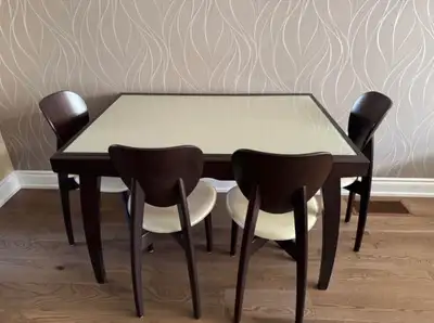 Calligaris Tempered Glass Extendable 5-Piece Dining Set, View more