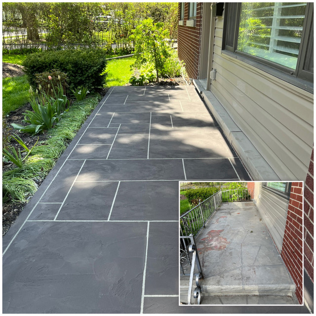 Concrete, concrete repairs, overlays, epoxy & parging Brick, Masonry