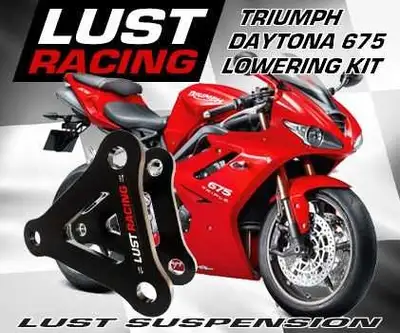 Lowering links/kit for Triumph daytona 675 lower the bike by 36mm so you can touch the ground easier...