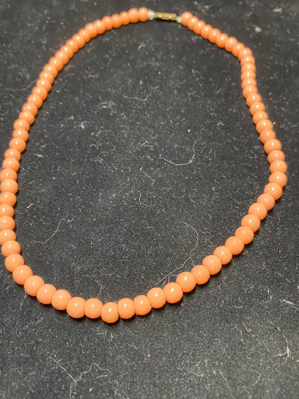 Antique Saffron Orange Nude Color Japanese Natural Coral Gemston in Arts & Collectibles in Vancouver - Image 6