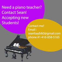 Piano Instructor in Mississauga/Etobicoke Area