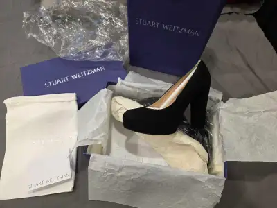 Stuart Weitzman Strongswoon Black Suede Women's Heels Size 5, View more