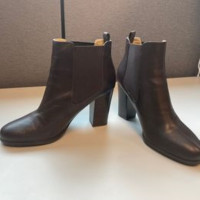 Women's Michael Kors Dark Brown Leather Ankle Boot