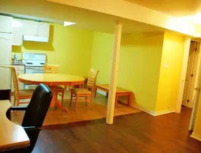 Newly repainted, clean basement studio unit with a separate entrance. Separate entrance, one parking...