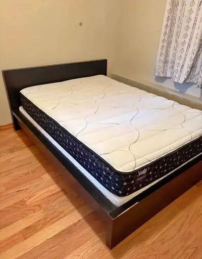 Queen bed frame | Free Delivery | Mattress , View more