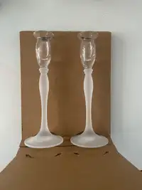 Mikasa Frosted Candlesticks