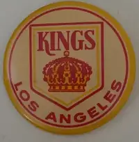 Macaron Epinglette 2 Pouces Los Angeles Kings Années 70