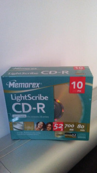 Memorex Light Scribe CD-R Disc 10 Pack Set 700MB 80Min 52x