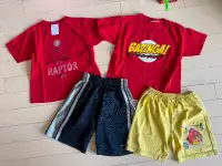 Sz 6 kids clothes - Raptors, Nike, Bazinga, Angry Birds