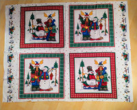 NEW Fabric Panel Christmas Pillows, Snowman & Moose