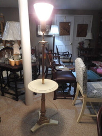 antique / vintage table top floor lamp, recently restored