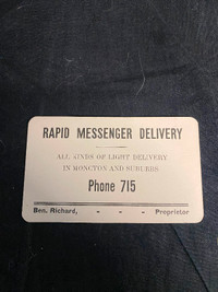 Old Moncton Delivery Service Business Card