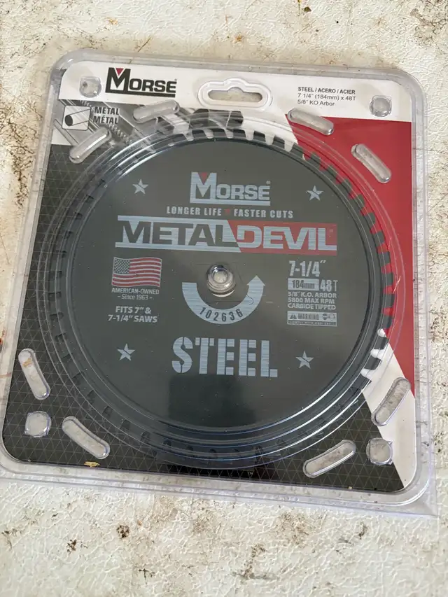New - Steel saw blade Morse 7-1/4 in Power Tools in Saskatoon - Image 2