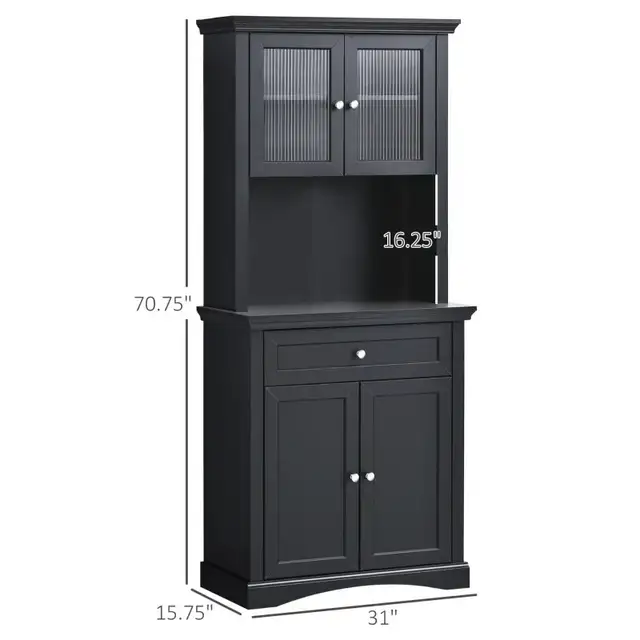 71” Tall Colonial Style Kitchen Pantry Storage Cabinet W/ Adjust in Bookcases & Shelving Units in Markham / York Region - Image 11