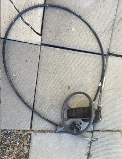 Taken off of an aluminum boat Good condition Cable is not broken, no issues Steering is good Selling...