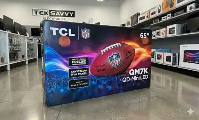 TCL 65" QD-Mini LED 4K TV (QM7K) - 144Hz - New, View more