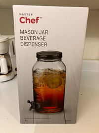 Master Chef Mason Jar Beverage Dispenser (4L)