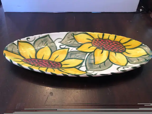 Sunflower Oval Platter. 21” x 9”515793526048040966
