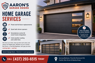 Garage Door Services in Markham-garage door openers, springs, View more