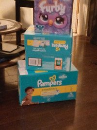 Pampers diapers / Furby