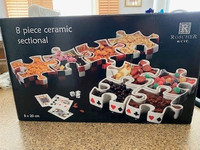 8 piece ceramic candy/snack set
