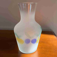 Vase en verre dépoli Cherrier Pettigrew vintage 