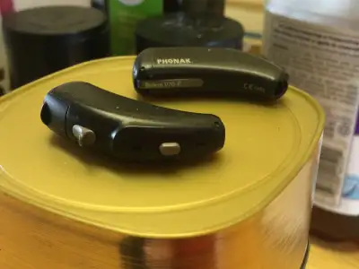 2 Black Casing - Phonak V70-P Genuine Hearing Aids. I bought them from eBay to be my spares, and the...