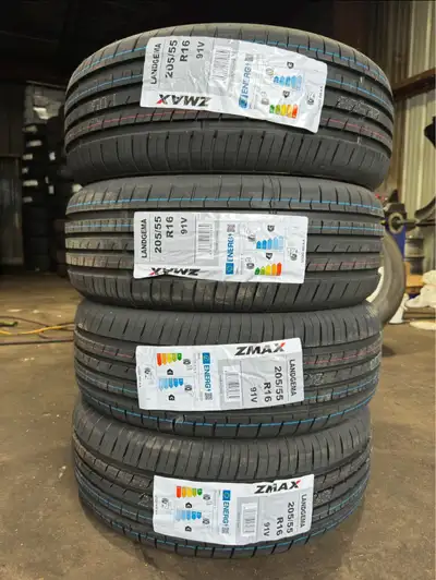 Offering a set of brand new ZMAX Landgema 205/55R16 all-season tires, designed to provide reliable p...
