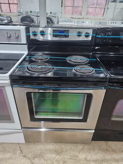 Whirlpool 30" Stainless Steel Electric Coil Top Stove Oven Range, View more