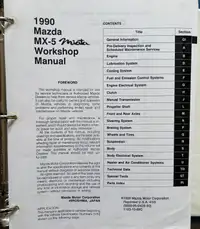 1990 Mazda MX-5 Miata Workshop Manual - EOM