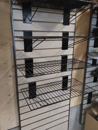 Metal Slat Wall Shelves $10, View more