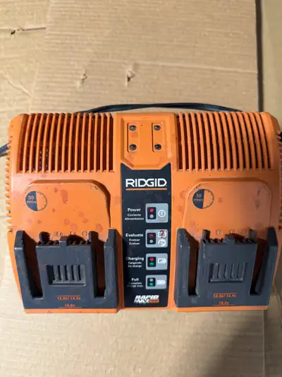 Ridgid dual 18volt rapid battery charger, View more