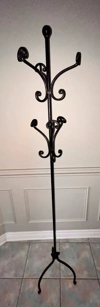 Antique Wrought Iron Coat Rack, View more