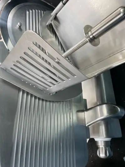 Major Slice 350 deli slicer. Made in France. Unit is very heavy. Excellent working and cosmetic cond...