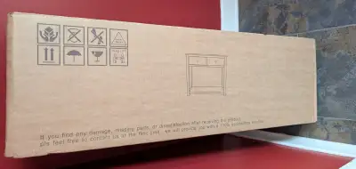 BRAND NEW 32” Wood top White Console Table Furniture, View more