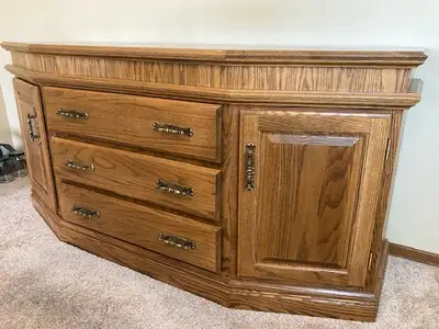 Oak Dining Buffet and Hutch, View more