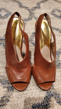 Size 7 Michael Kors Leather Slingback Heels