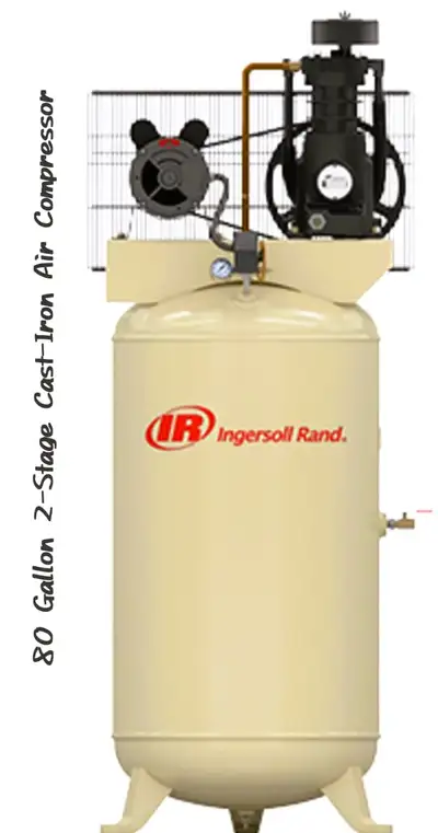Industrial Air Compressor 80 Gallon 2-Stage, View more